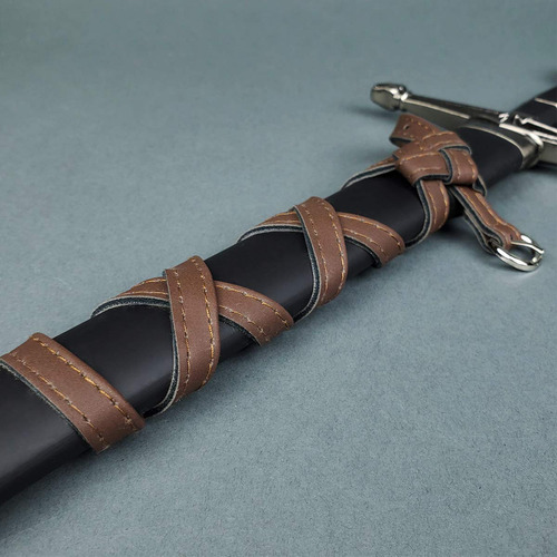 Espada Histórica Con Vaina Corta Templaria Mango De Metal Fu