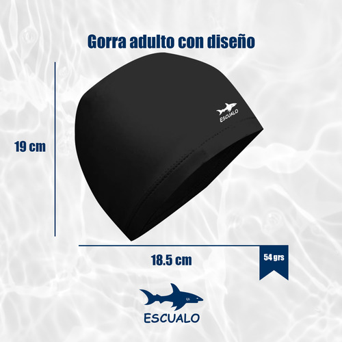 Gorras Natación Escualo Modelo Lycra Negro