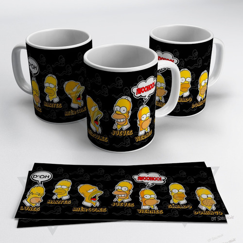 Imagen 4 de 8 de Tazas De Los Simpson Personalizadas, Full Color