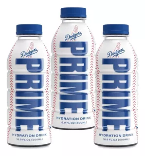 3 Prime Dodgers Hydration Drink Logan Paul Edición Limitada