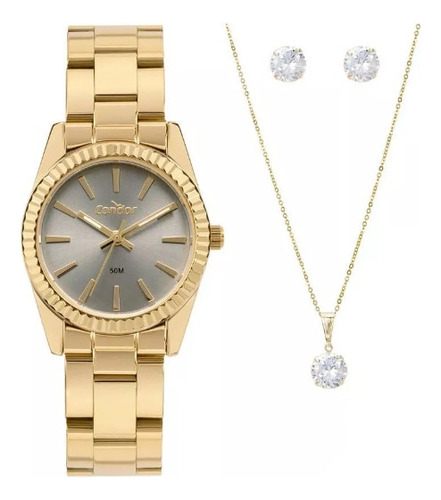 Kit Condor Feminino Elegante Dourado - Copc21jfu/k4c