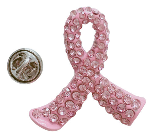 Rhinestone Breast Cancer Awareness Pins De Solapa Ribbon