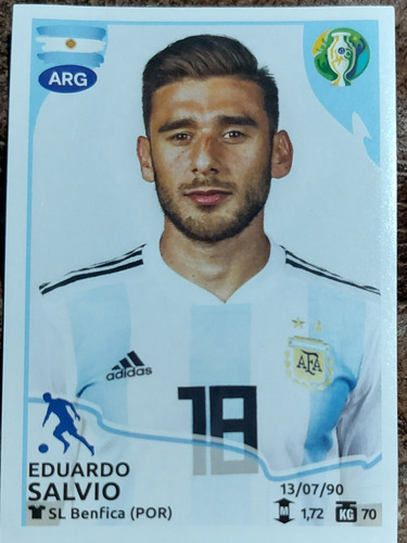 Lámina Álbum Copa America Brasil 2019 / Eduardo Salvio #142