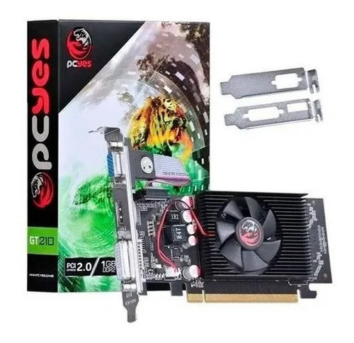 Imagem 6 de 7 de Placa de vídeo Nvidia Pcyes GeForce 200 Series G210 PA210G6401D3LP 1GB