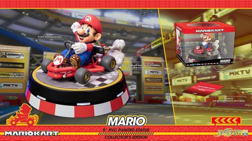 Primeras 4 Figuras Mario Kart: Estatua De Mario Edición C...