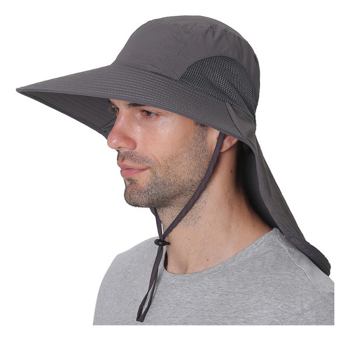 ) Gorra De Pesca De Ala Ancha Sombrero Para El Sol Con