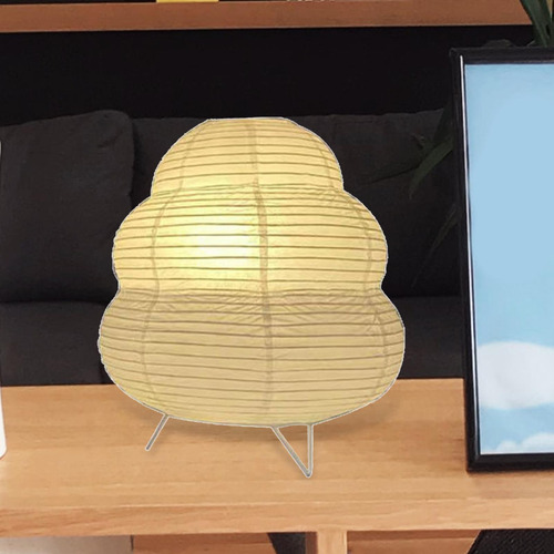 Lámpara De Mesa De Linterna De Papel Junto A La Cama,