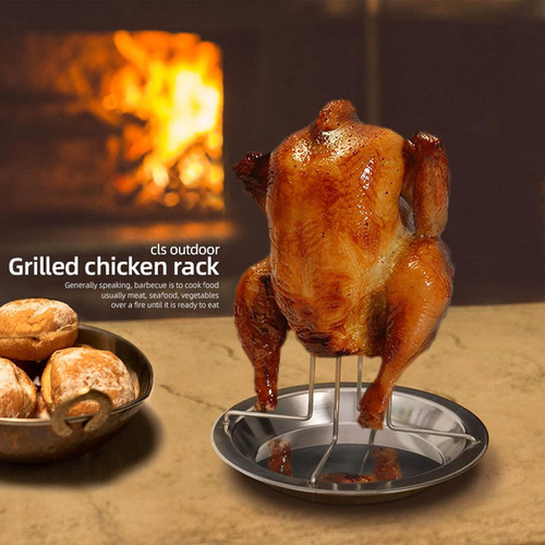 Asador De Pollo De Acero Inoxidable Rack Antiadherente Asado