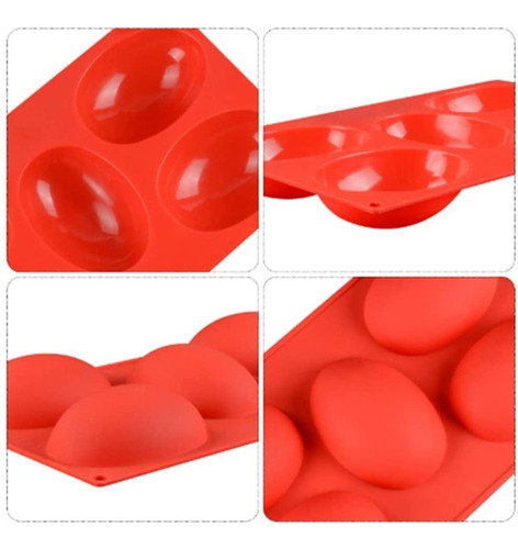 Imagen 4 de 8 de Molde De Silicona Huevo Pascua X 5 Repostería Chocolatería