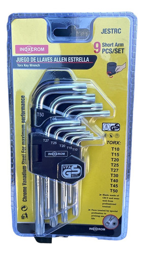 Set Llave Estrella Torx Allen 9pcs Corta Mojostore