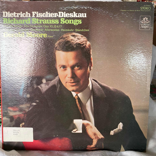 Dietrich Fischer Dieskau Strauss Songs Disco Lp Acetato Usad