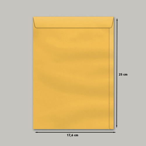 Sobres Sko325 Kraft Gold 176x250 Scrity 500 unidades, color amarillo liso