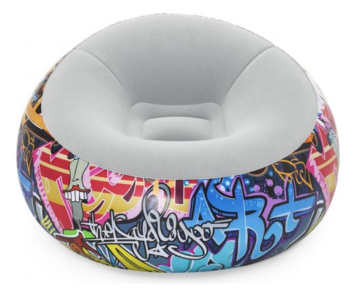 Sillón Inflable Puff Bestway Graffiti 112x112x0,66cm 75075