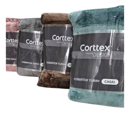 Kit 2 Cobertor Casal Corttex Turim Soft Macio Toque De Seda Liso Rosa
