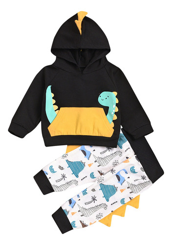 Sudadera Con Capucha Y Estampado De Dinosaurios Para Niños 1