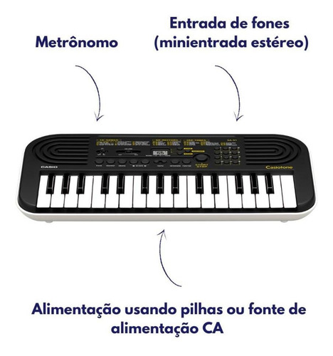 Imagem 5 de 8 de Teclado Musical Infantil Iniciantes 32 Teclas Casio Sa-51