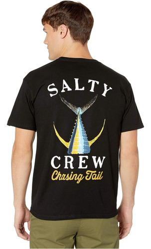 Polera De Manga Corta Salty Crew Tail Negro Md