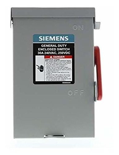 Interruptor De Cubierta Siemens 3p 30a 240v Deber General De