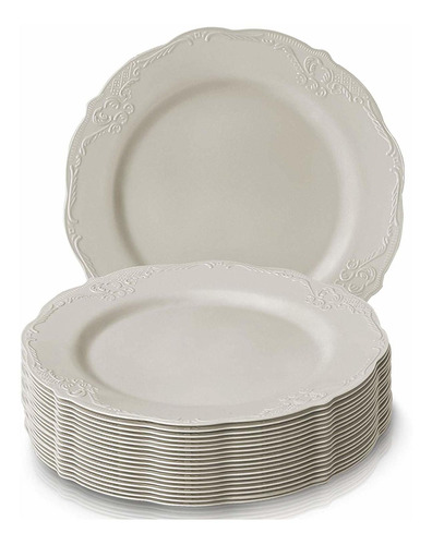 Set De 20 Platos De Ensalada 7.5'' Silver Spoons En