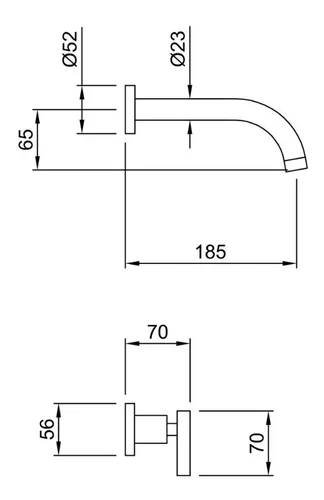 Grifería Lavatorio De Pared Peirano Mallorca Adra Cromado