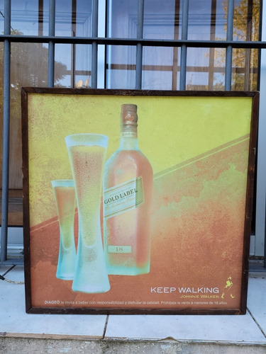 Cartel Luminoso Keep Walking 50 X 50