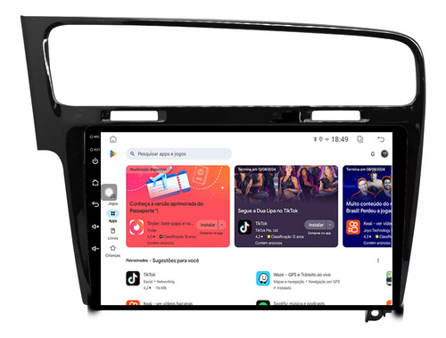 Multimidia Golf Mk7 9p Qled Android Carplay 2gb 32gb