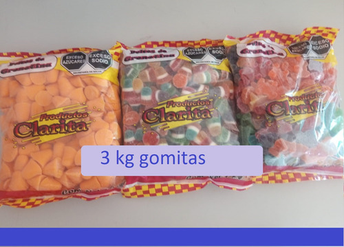 3 Kg De Gomitas Dulces Gotitas De Rompope Colorido Y Ositos