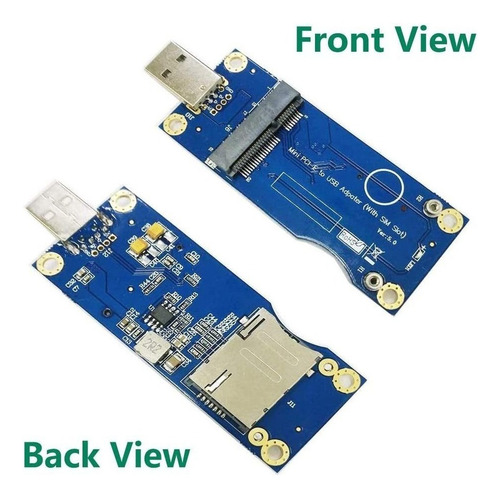 Timack - Adaptador Mini Pci-e Un Usb Con Ranura Para Tarjeta