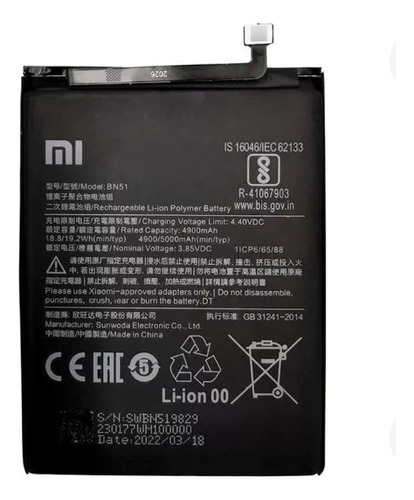 Bateria Pila Xiaomi Bn51 Redmi 8a Redmi 8 Tienda Chacao