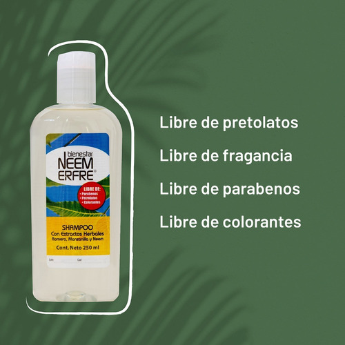Paq. 3- Shampoo Limpieza Profunda Romero Manzananilla Neem