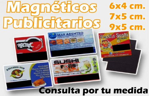 Magneticos O Imanes Publicitarios 6x4 Cm. 100 Un.