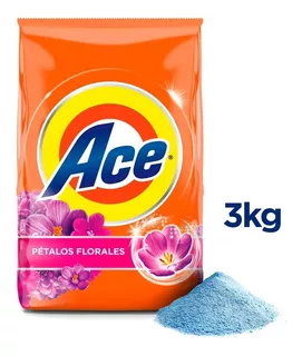 Detergente En Polvo Ace Pétalos Florales 3 Kg