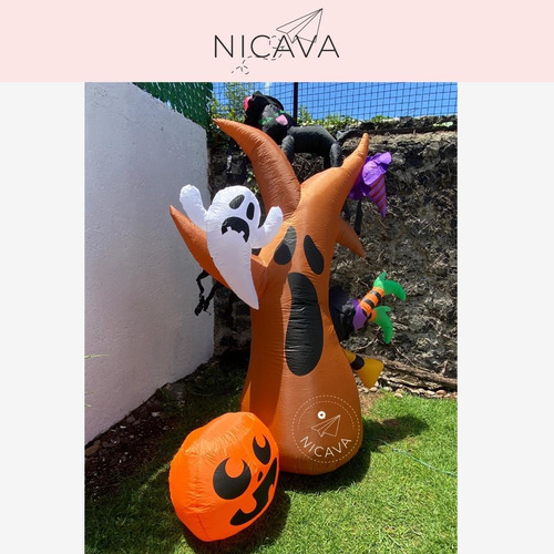 Inflable De Halloween Exterior Árbol Terrorifico Alto 2.40m
