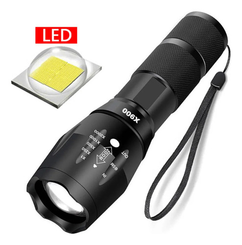 Lanterna Led Tática Militar Recarregavel Zoom Ultra Potente