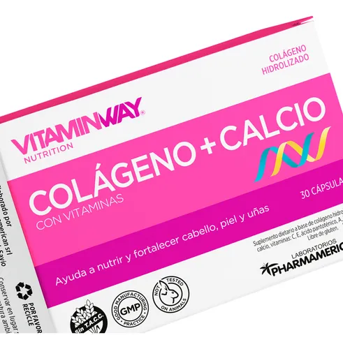 Vitamin Way Kit X2 Colágeno + Calcio Cabello Piel Uñas 30c