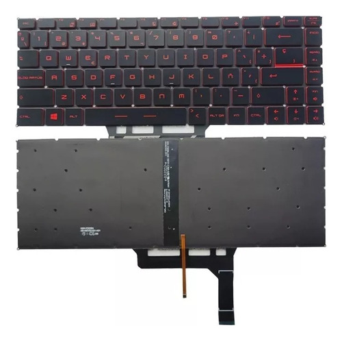 Teclado Español Msi Gf63 Ps63 Gs65 Gf65 Rojo