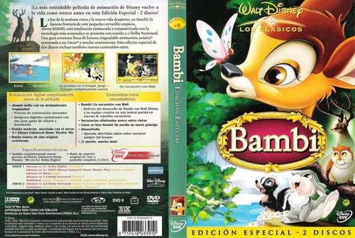 Dvd Bambi Edición Especial De Dos Discos Disney