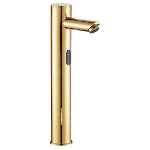 Llave Grifo Para Lavamanos Ovalin Con Sensor Infrarojo Oro
