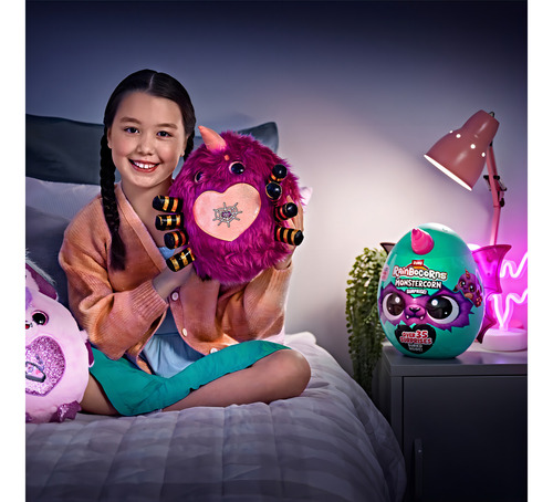 Peluche Rainbocorns Monstercorn Serie 1 Plush Mediano Color Negro
