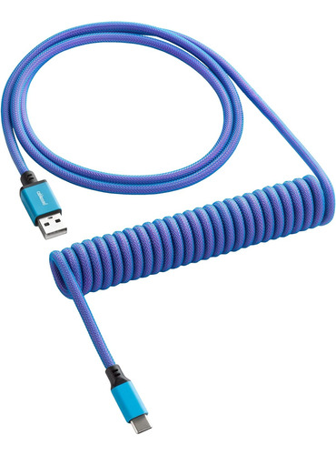 Cable De Teclado En Espiral Clásico (azul Galaxia, Usb A A U