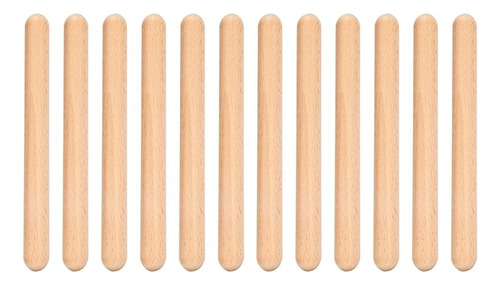 6 Pares De Claves De Madera Instrumento De Percusión Musical