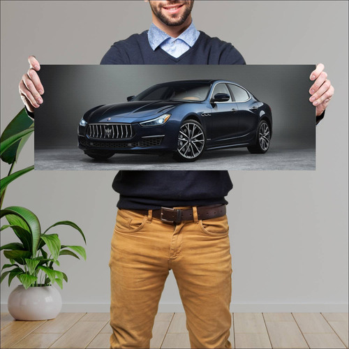 Cuadro 30x80cm Auto 2019 Maserati Ghibli Granlus 303