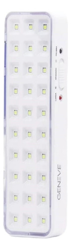 Geneve GE-EL30L color blanco 220V de emergencia 30 leds bateria recargable