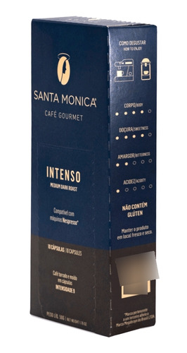 Café Gourmet Intenso 10 Cápsulas Nespresso - Santa Monica