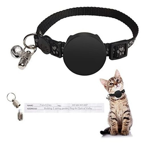 Exieuskj Airtag Cat Collar Con Bell, Airtag Pet 19jku