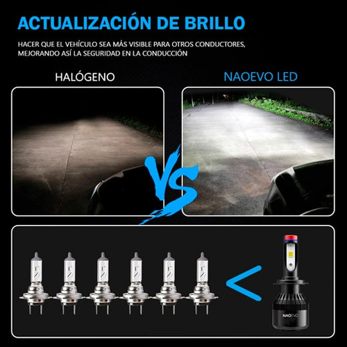 Foco Led K1 H11 8.000lm Chip Led Cob Naoevo