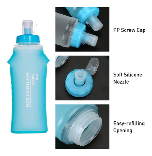 Botella De Agua Deportiva Plegable De Tpu De 500 Ml Para Hyd