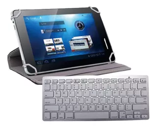 Capa Case Teclado Tablet E iPad Até 10 Polegadas Preto Novo