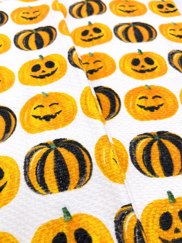 Juego De 2 Paños De Cocina De Calabaza Para Halloween, Algod