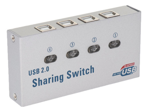 Conmutador Usb 2.0 De Uso Automático Kvm De 4 Puertos Concen